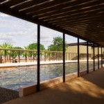 L'école, les bassins, dessin 3D